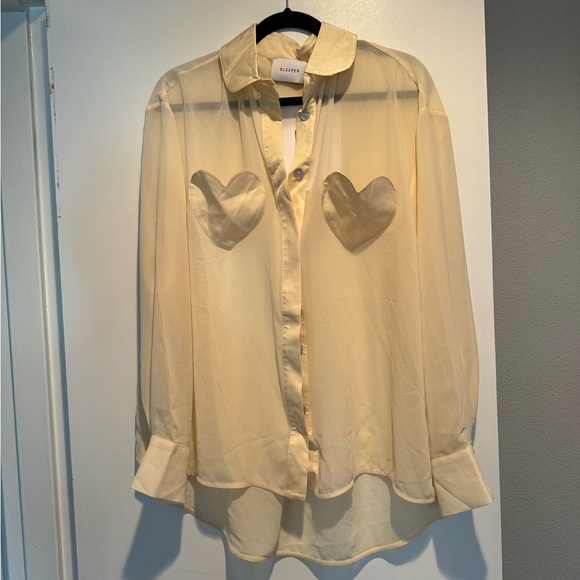 Sleeper Sheer Heart Top NWT - Picture 4 of 9